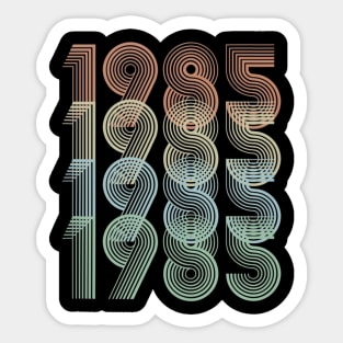 Vintage 1985 35th Birthday Men Women Sticker